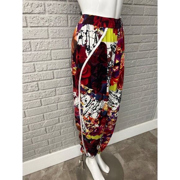 Bongo Multi Color Floral Side Slit Pant Size XL - Picture 5 of 11